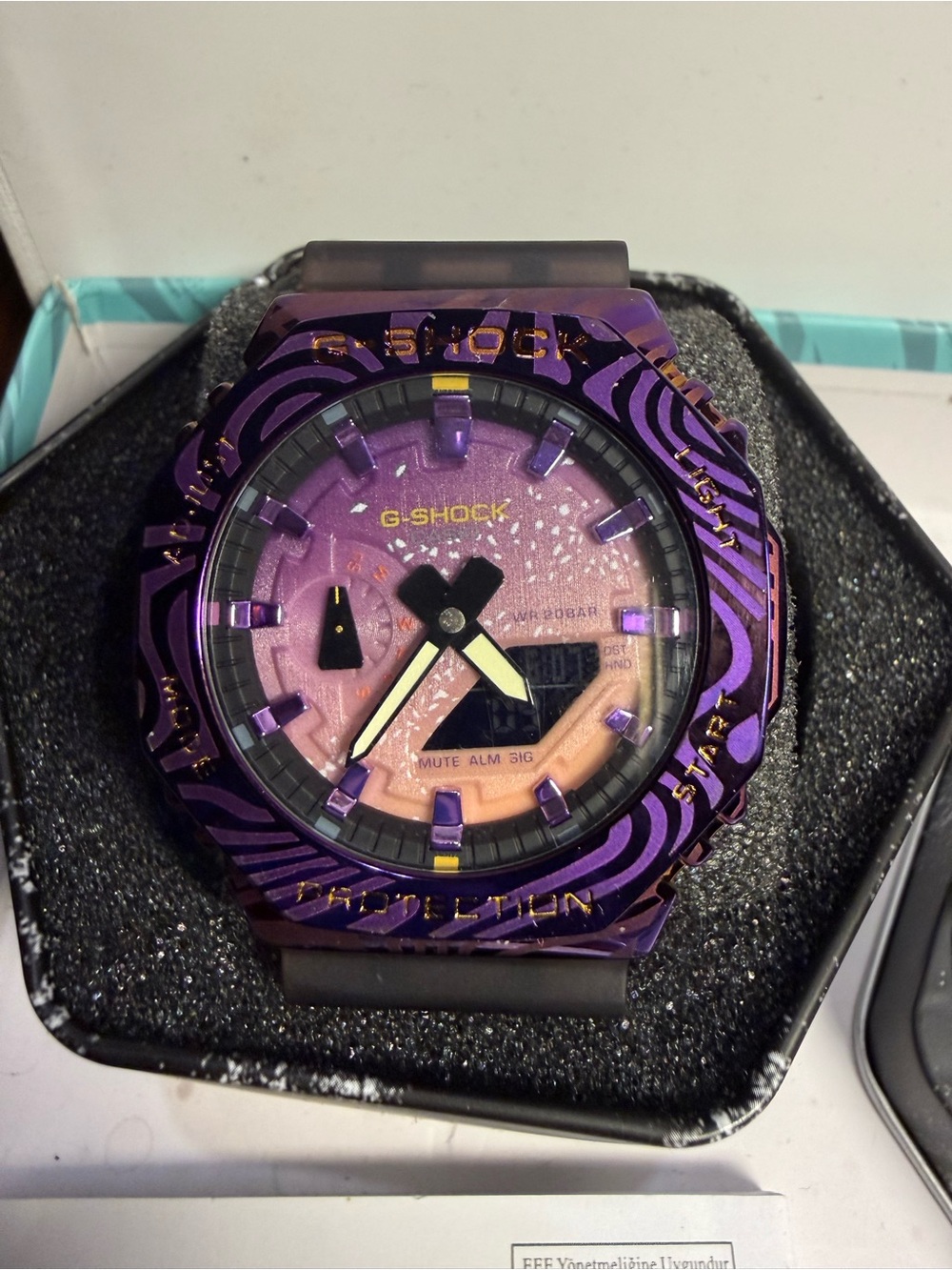 G-Shock Purple and Pink Gradient Analog-Digital Watch
